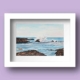 Watercolour Limited Edition Print of waves breaking on the rocks on Doolin Bay, Co Clare in Ireland by Pat Flannery.jpeg