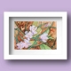 Watercolour Print of purple spring bulbs breaking through the ground by Galway Artist Pat Flannery.jpeg