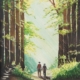 An Original Watercolour Painting of an Old Couple Walking through the Galway Woodlands by Pat Flannery.jpeg