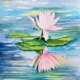 An Original Watercolour Painting of a Beautiful Lily with its Refection on Water by Pat Flannery.jpeg