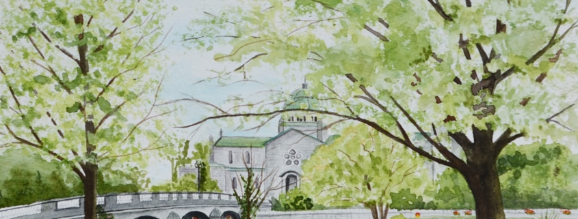 An Original Watercolour Painting of the Iconic Galway Cathedral in Ireland by Galway Artist Pat Flannery.jpeg