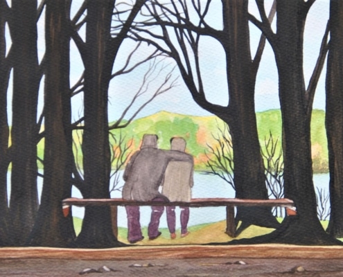 An Original Watercolour Painting Capturing the Precious Moments of Togetherness by Galway Artist Pat Flannery.jpeg
