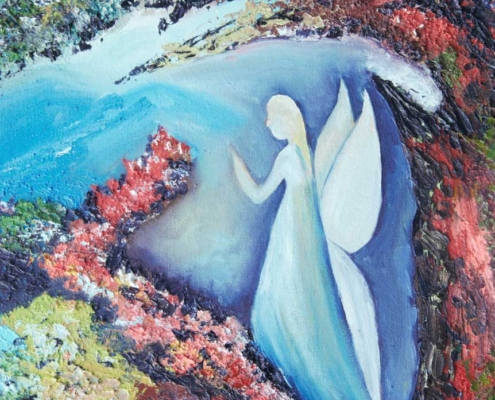 An Original Painting of an Abstract Mystic Angel in Watercolour by Galway Artist Pat Flanery.jpeg