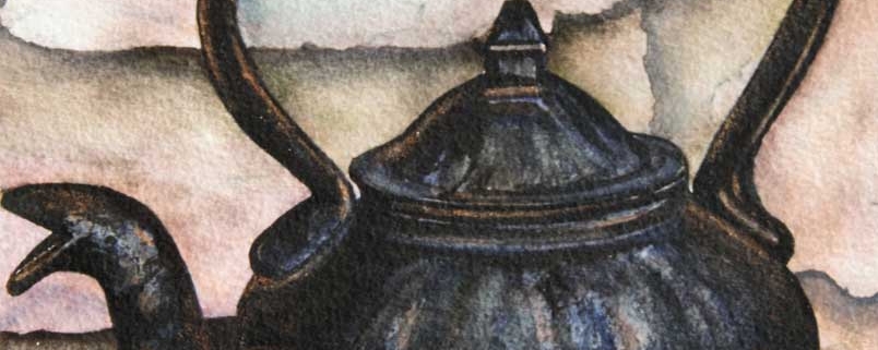 An Original Painting of an Antique Kettle in Watercolour by Galway Artist Pat Flanery.jpeg