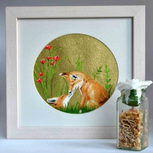 A Beautiful Framed Painting of Fox Cubs by Galway Artist Pat Flanery.jpeg